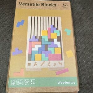 Versatile Blocks Wooden Toy Set - Multicolor